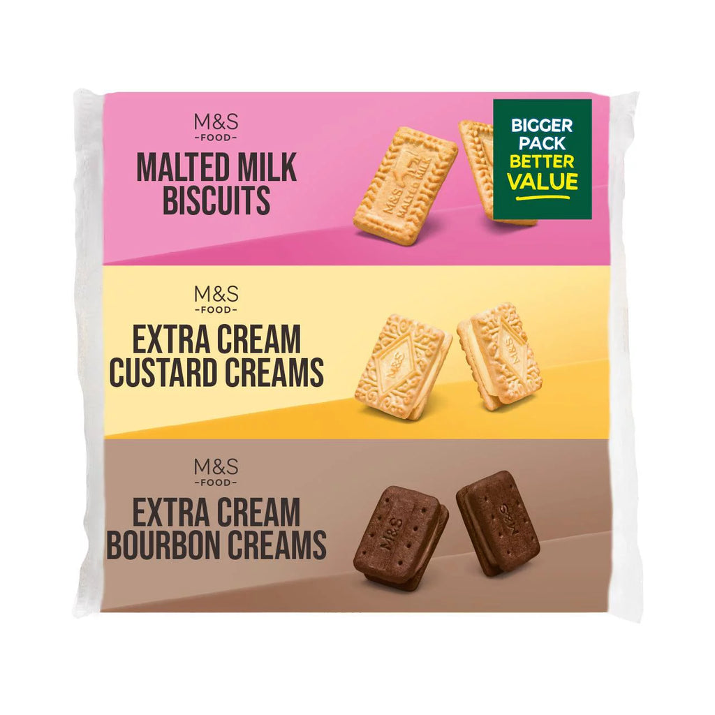 M&S Extra Cream Triple Pack Biscuits 530g