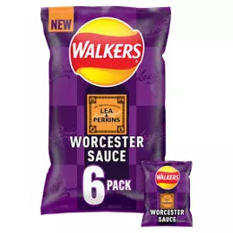 Walkers Lea & Perrins Worcestor Sauce Multipack 6x25g