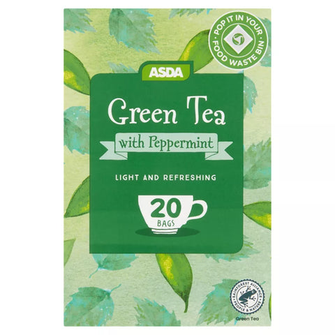 ASDA Green Tea with Mint 20 Tea Bags 40g