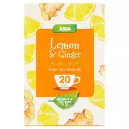 ASDA Lemon and Ginger 20 Tea Bags 40g
