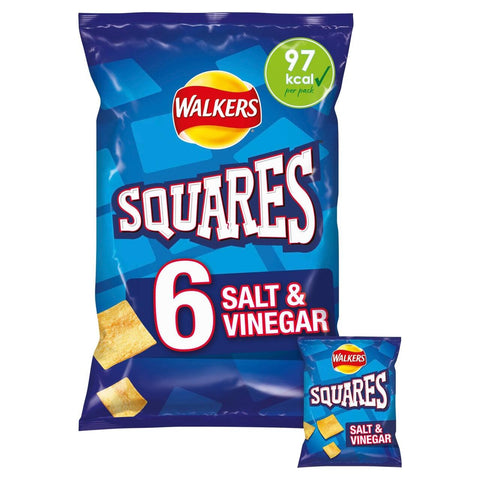 Walkers Squares salt & vinegar Multipack 6x22g