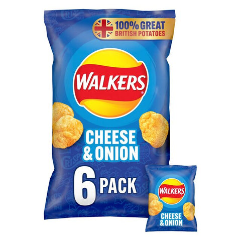 Walkers Cheese & Onion Multipack 6x25g