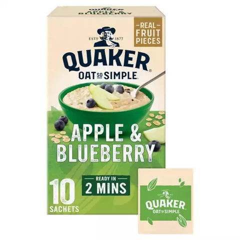 Quaker Oats So Simple Apple & Blueberry Porridge 10 pack
