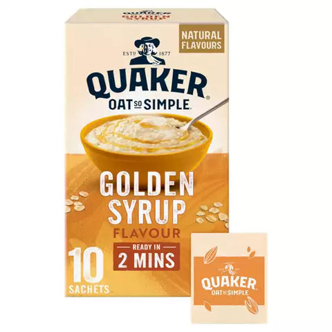 Quaker Oats So Simple Golden Syrup Porridge pack
