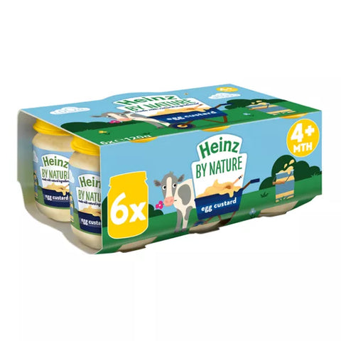 Heinz by Nature Egg Custard jars baby food 6+months 6x120g