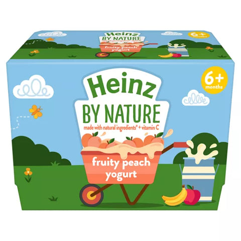 Heinz by Nature Fruity Peach Yogurt baby food 6+months  4x100g
