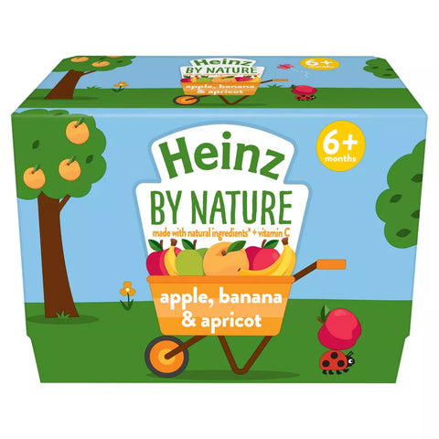 Heinz by Nature Apple, Banana & Apricot baby food 6+ months   4x100g
