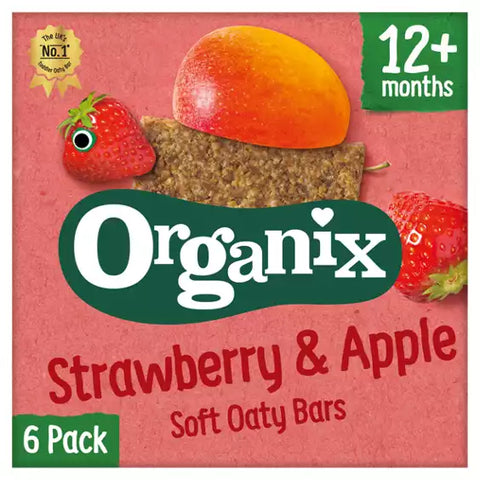 Organix Strawberry Organic Oaty Bars 6x23g  12+months