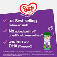 Cow & Gate 2 Follow on Baby Milk Formula Liquid  6-12 months  x6 pack