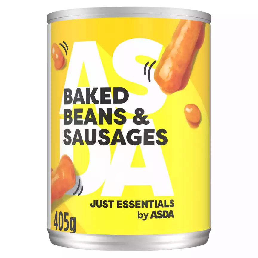 ASDA Essentials Baked Beans & Sausages  405g