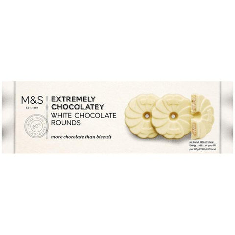 M&S Extremely Chocolatey White Rounds 200g