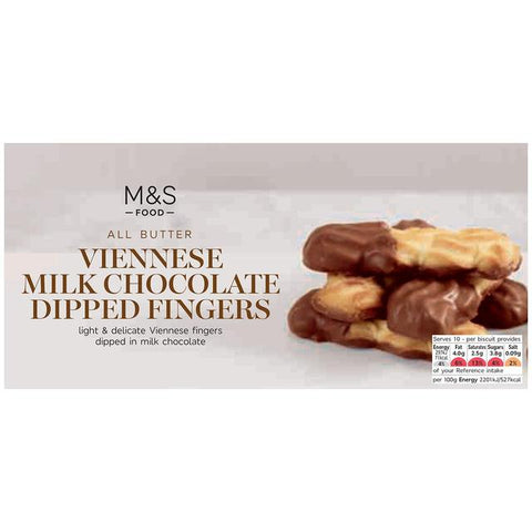 M&S All Butter Viennese Milk Chocolate Dipped Fingers 135g