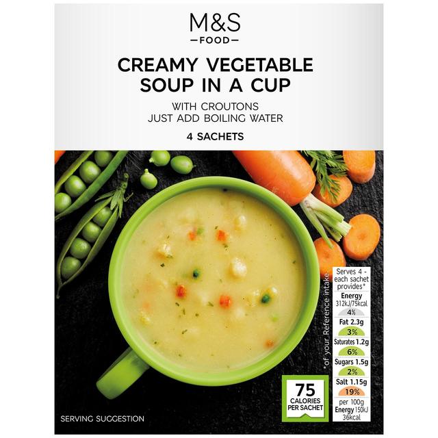M&S Creamy Vegetable Cup Soup 100g