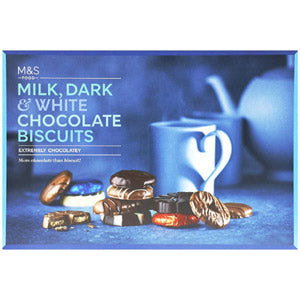 M&S Milk Dark and White Biscuit Selection 450g