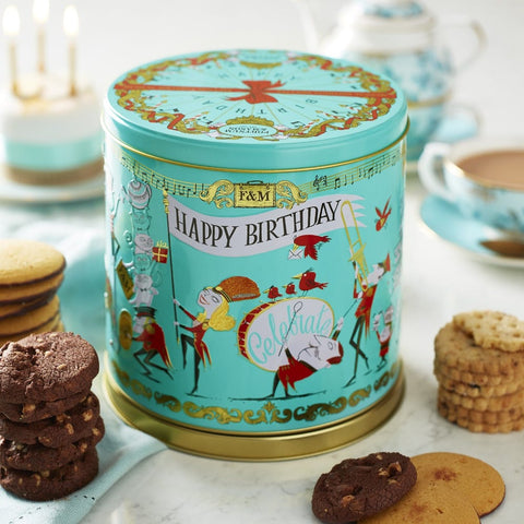 Fortnum & Mason Musical Birthday Biscuit Tin 475g