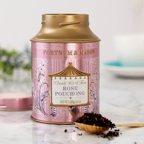Fortnum & Mason Rose Pouchong Tea, 125g loose leaf tin